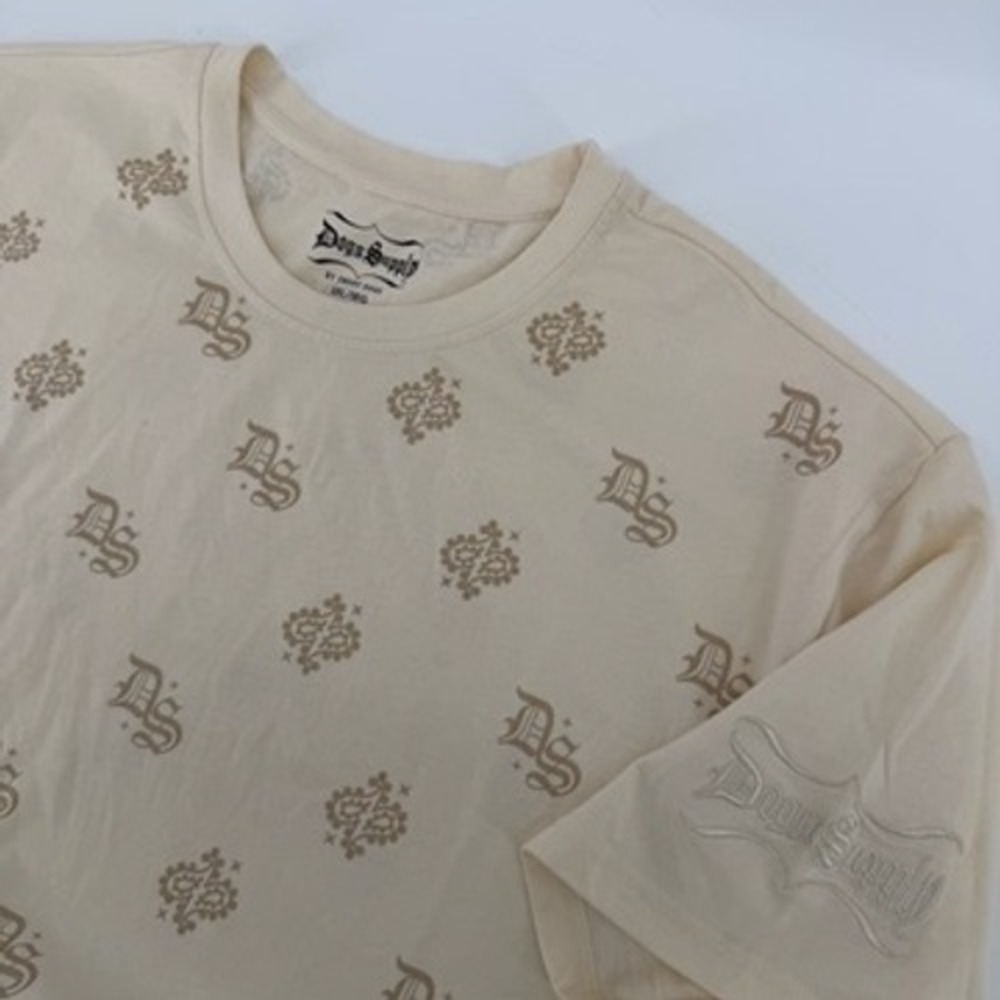 Dogg Supply by Snoop Dogg Mens 3XL‎ Cream Paisley Monogram Graphic T-Shirt